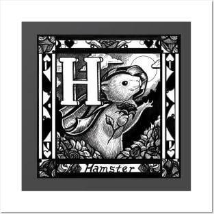 H is for Hamster Posters and Art